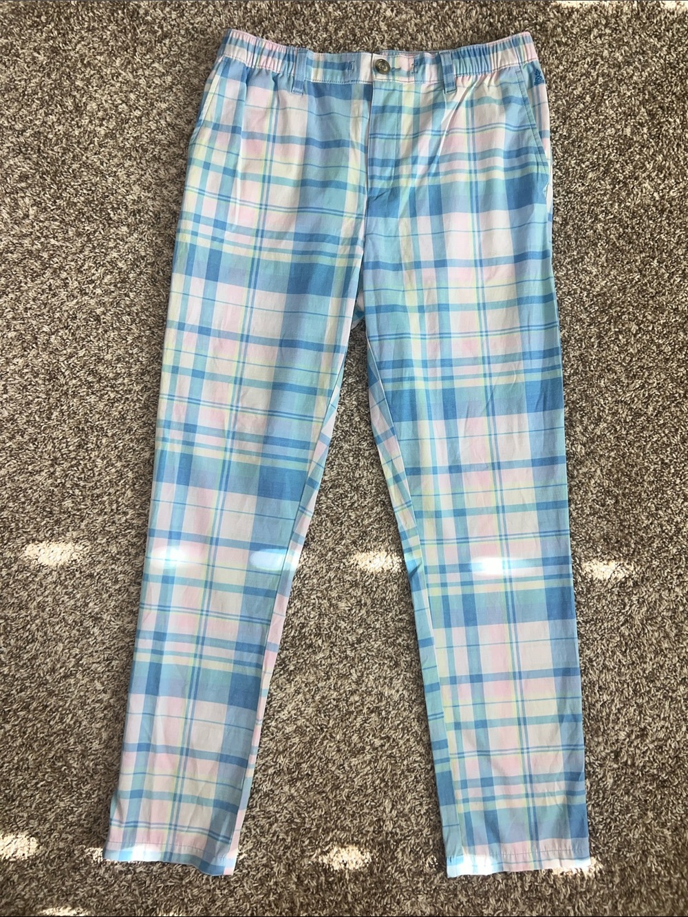 EUC! Chubbies Weekender Pastel Plaid Casual Pants Size MED - Picture 2 of 16